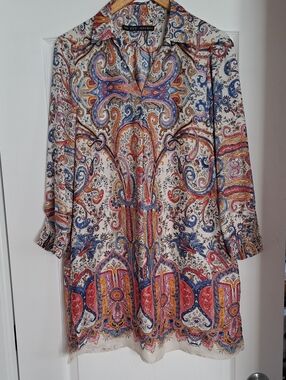 Zara Multicolor Paisley Scarf Dress